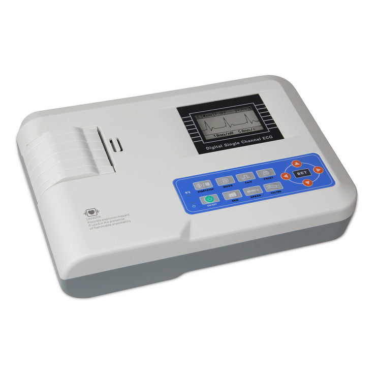 ECG Machine ECG100G Single Channel 12 Lead EKG Electrocardiograph Printer CE FDA
