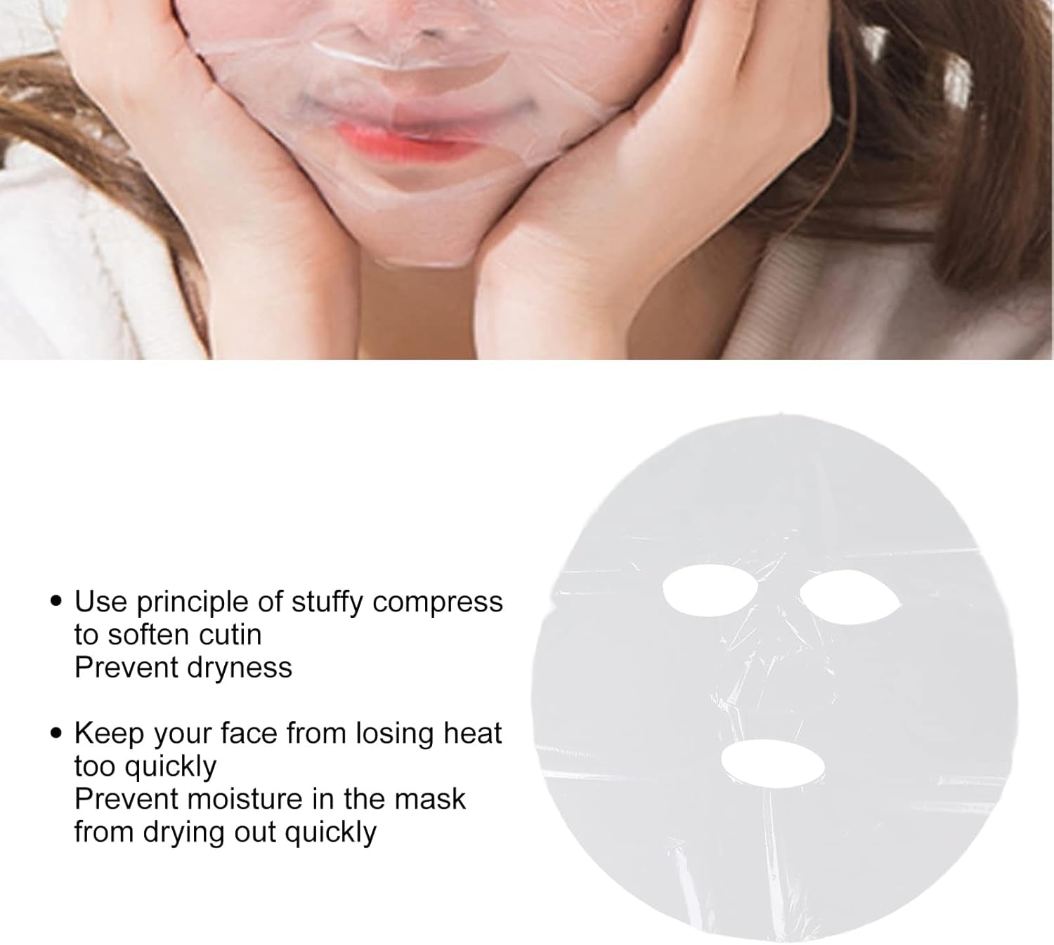 Face Mask Sheet, 100PCS DIY Face Mask Disposable Preservative Film Prevent Evaporation Moisture Retention Face Mask Wrapped Paper Transparent Face Mask Sheet Paper Mask Sheets Paper Mask