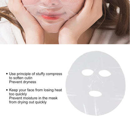 Face Mask Sheet, 100PCS DIY Face Mask Disposable Preservative Film Prevent Evaporation Moisture Retention Face Mask Wrapped Paper Transparent Face Mask Sheet Paper Mask Sheets Paper Mask