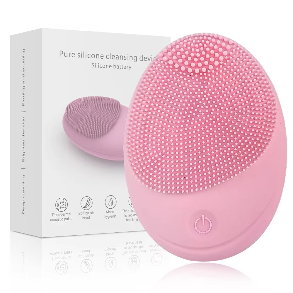 Electric Silicone Face Brush Skin Massager Facial Cleanser Sonic Vibration Cleaner Deep Hole Face Brush Machine