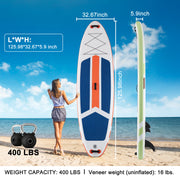 Inflatable Stand Up Paddle Boards 10 Ft 5 In With Premium SUP Paddle Board Accessories, Wide Stable Design, Non-Slip Comfort Deck For Youth & Adults