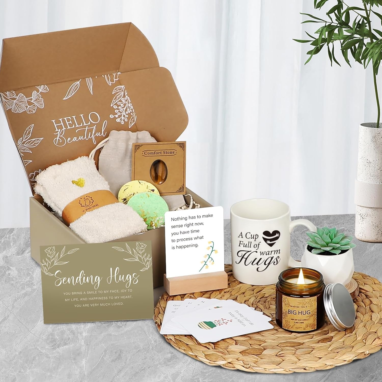 Sympathy Gift Baskets - Care Package Get Well Soon Gifts for Women, Thinking of You after Surgery Gifts Feel Better Gifts for Sick Friend, Memorial Gift, Get Well Gifts for Best Friend Bff Mom Sister