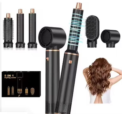 Professional Hair Dryers 5 in 1 Black 1000W Hair Hair Heating Brush Straightening Brush Hair Blower Brush Hair Styler Woman