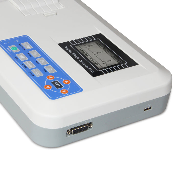 ECG Machine ECG100G Single Channel 12 Lead EKG Electrocardiograph Printer CE FDA