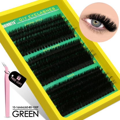 Cluster Lashes Kit Fluffy Individual Lashes Volume Mixed Tray Faux Mink Lashes Eyelash Extension Makeup