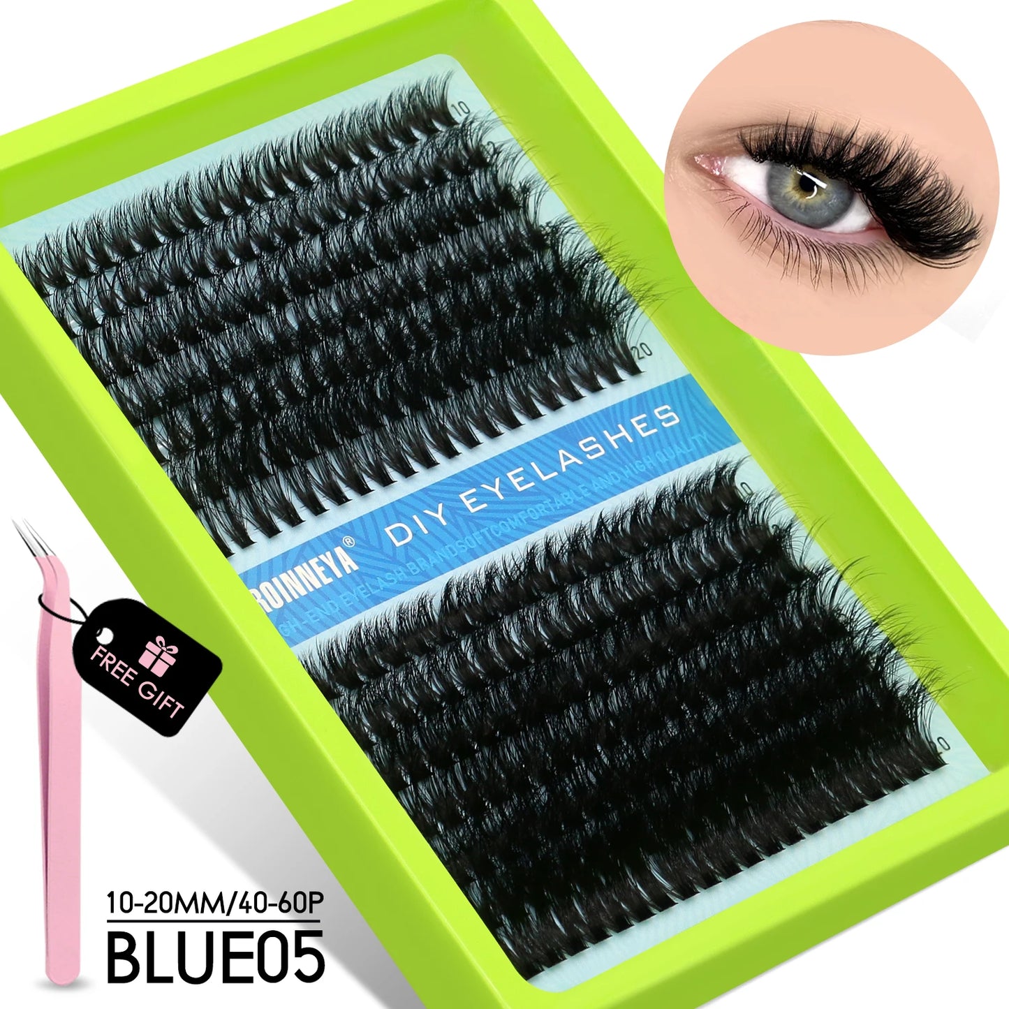 Cluster Lashes Kit Fluffy Individual Lashes Volume Mixed Tray Faux Mink Lashes Eyelash Extension Makeup